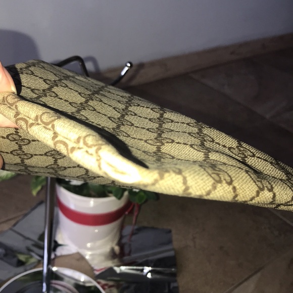 AUTHENTIC VINTAGE COATED CANVAS GUCCI DRAWSTRING BAG - Picture 9 of 17